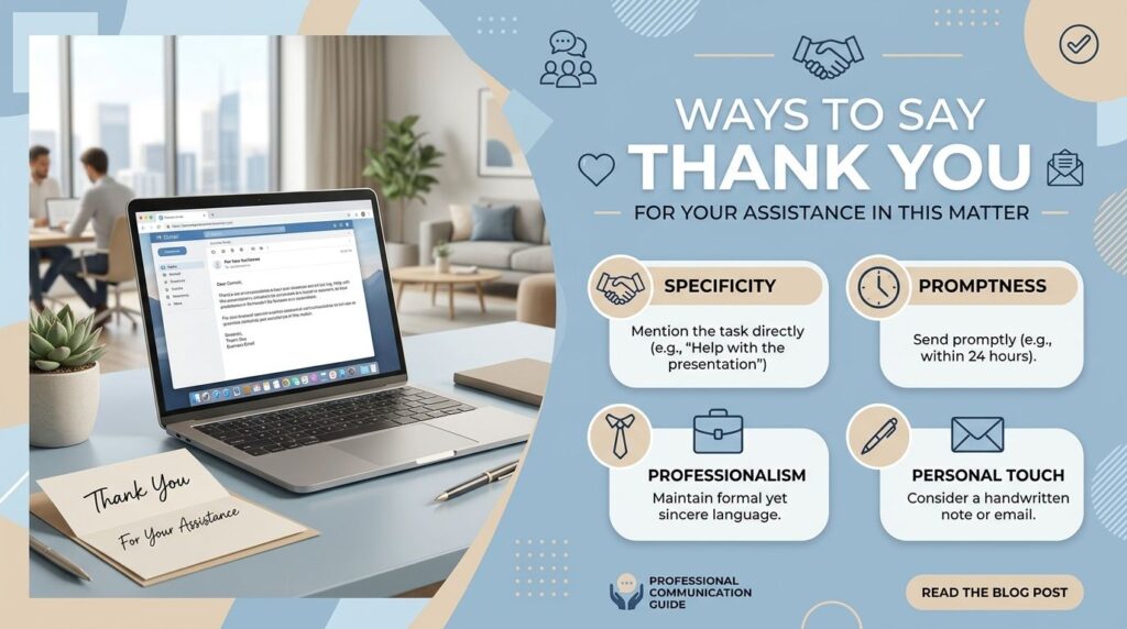 ways to say thank you for your assistance in this matter