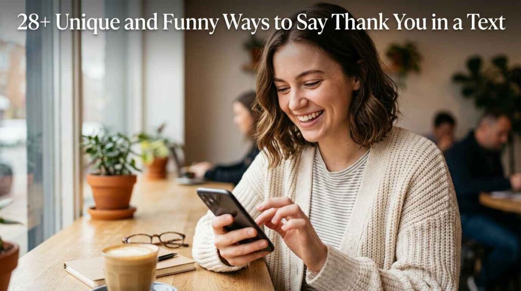 Funny Ways to Say Thank You in a Text