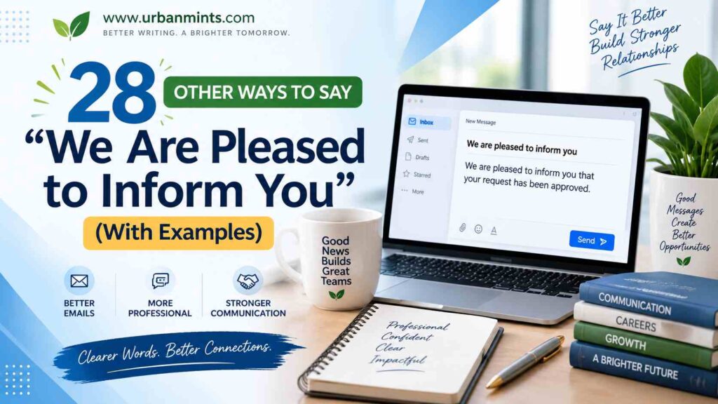 28 Other Ways to Say "We Are Pleased to Inform You" (With Examples)