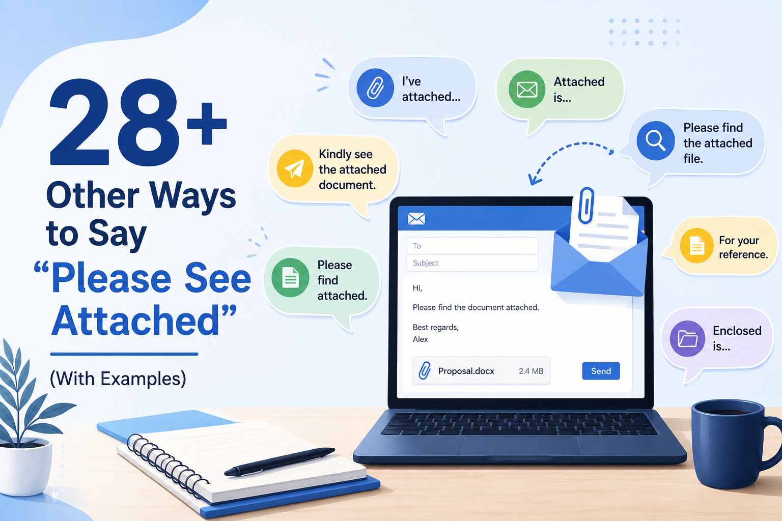 28+ Other Ways to Say "Please See Attached" (With Examples)