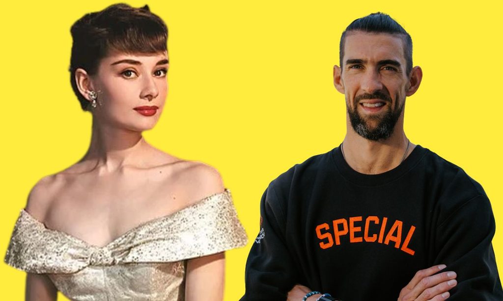 Audrey Hepburn and Michael Phelps