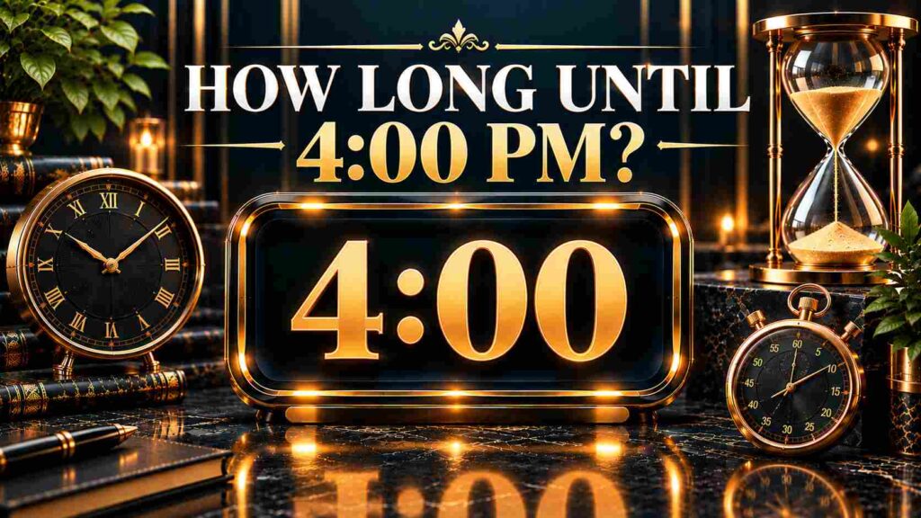How Long Until 4 PM? Find Your Afternoon Time Left