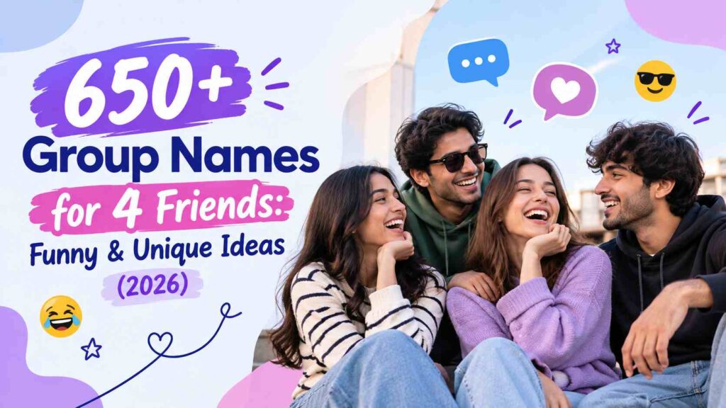 650+ Group Names for 4 Friends: Funny & Unique Ideas (2026)