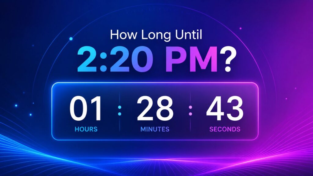 How Long Until 2:20 PM? | Live Countdown Timer & Time Remaining