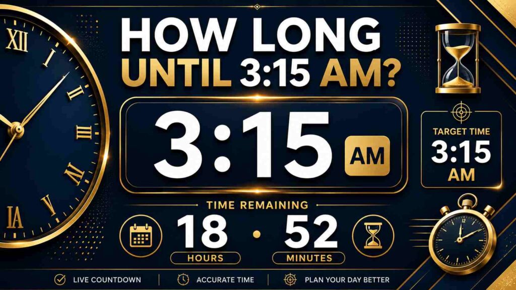How Long Until 3:15 AM? | Countdown Timer