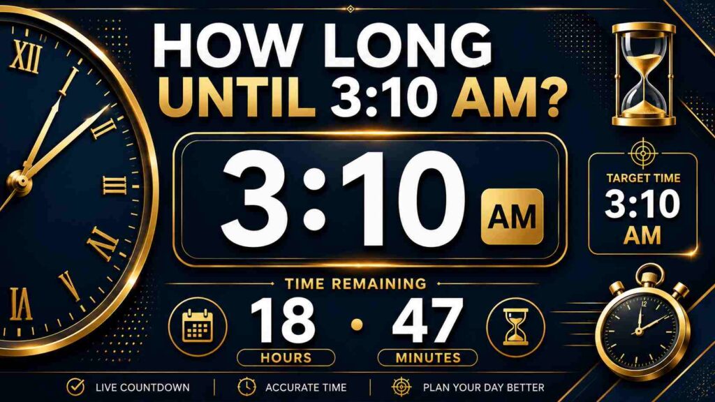How Long Until 3:10 AM? | Countdown Timer