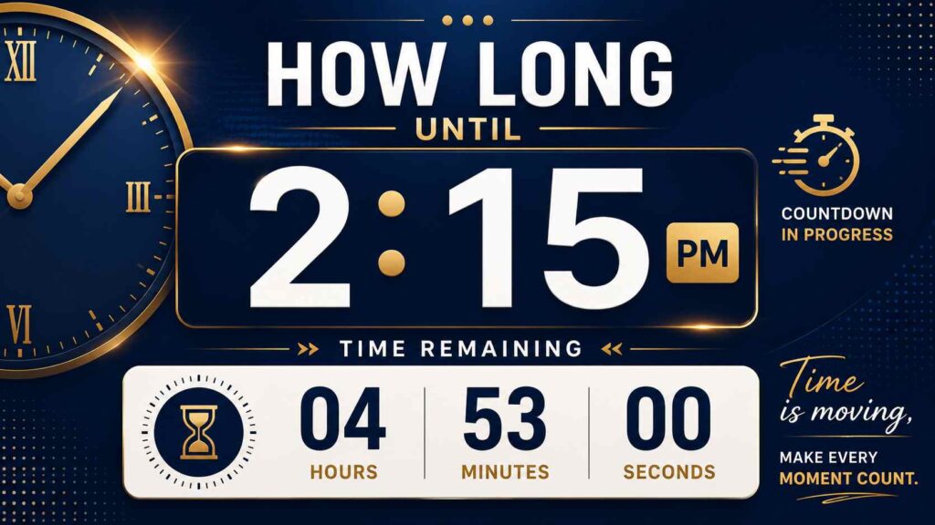 How Long Until 2:15? Live Countdown Timer