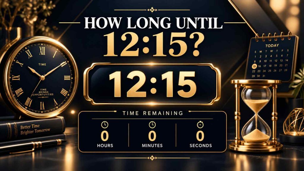 How Long Until 12:15? Check the Time Left Today