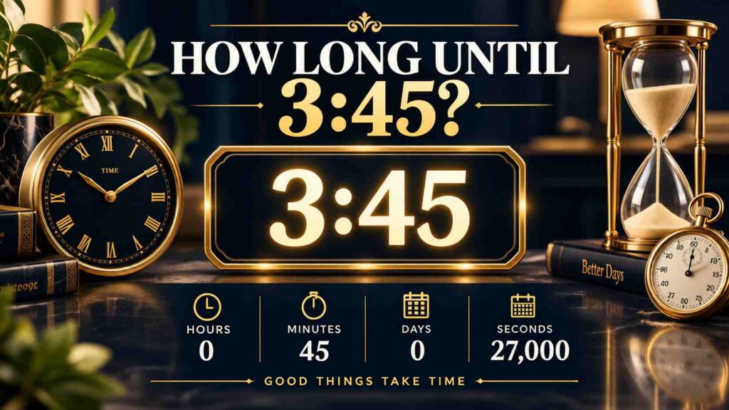 How Long Until 3:45? Check Your Remaining Time