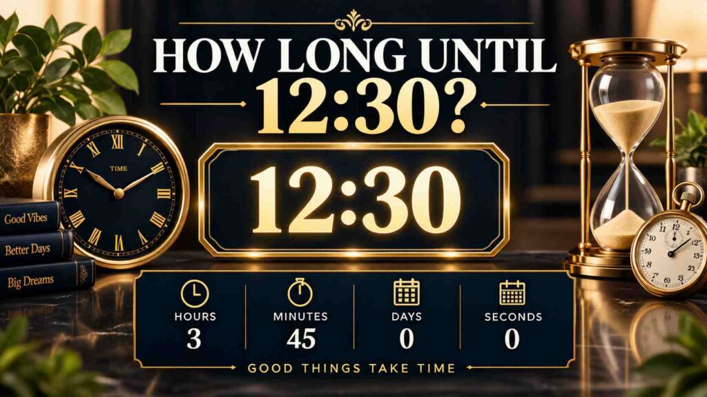 How Long Until 12:30? See How Much Time Is Left