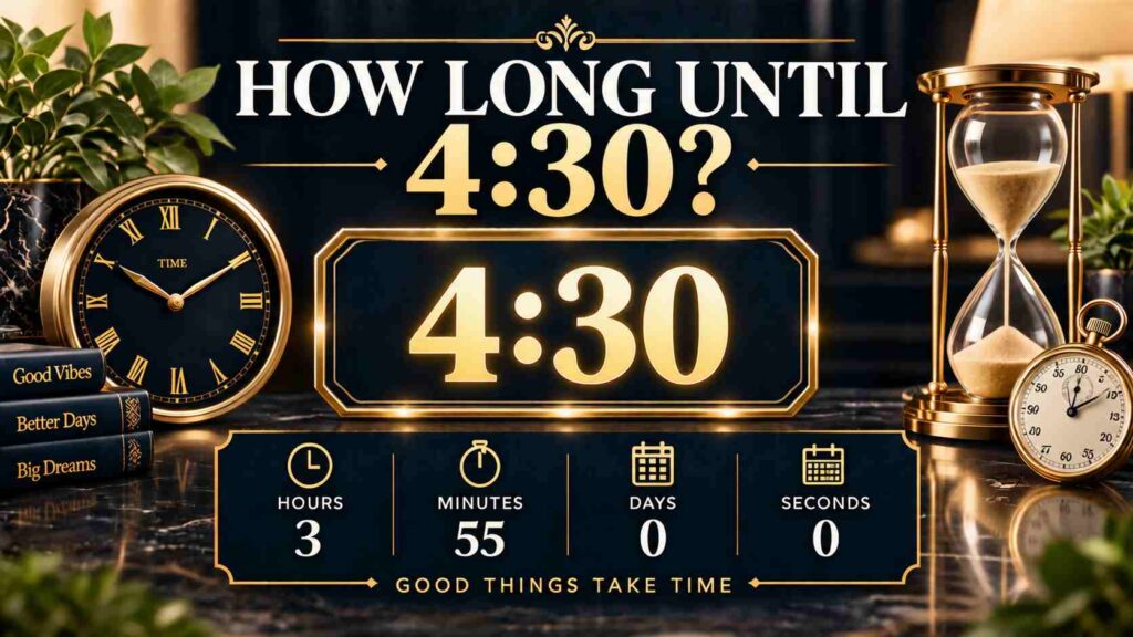 How Long Until 4:30? See the Countdown to 4:30