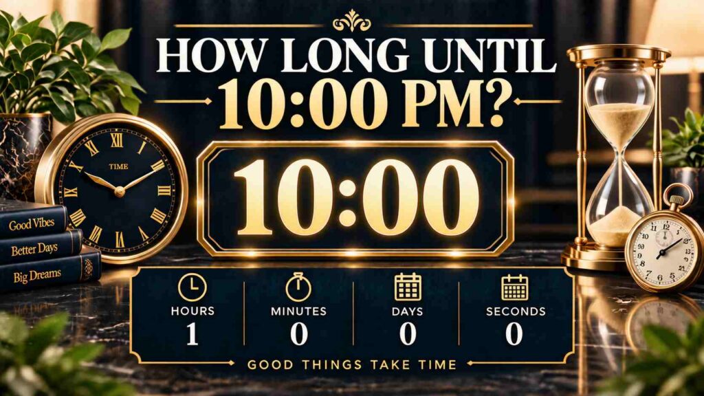 How Long Until 10 PM? Find the Time Left Tonight