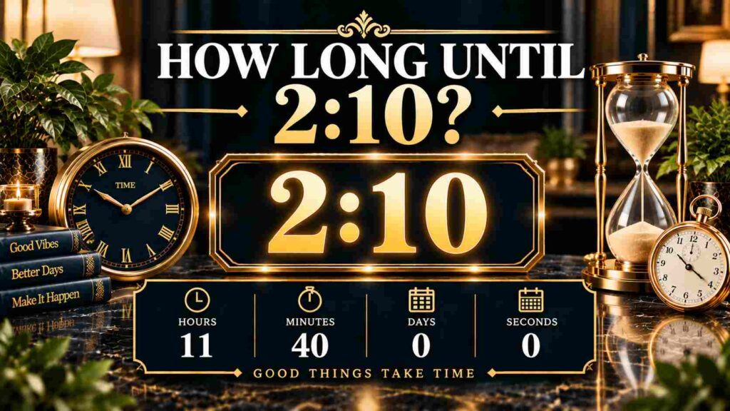 How Long Until 2:10? Find Your Exact Time Left